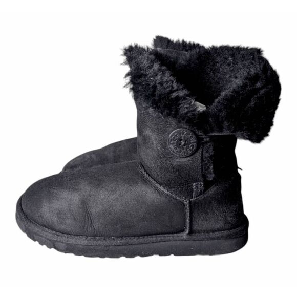 UGG Bailey Button "Black" Winter Boot Size 7 - Picture 3 of 11